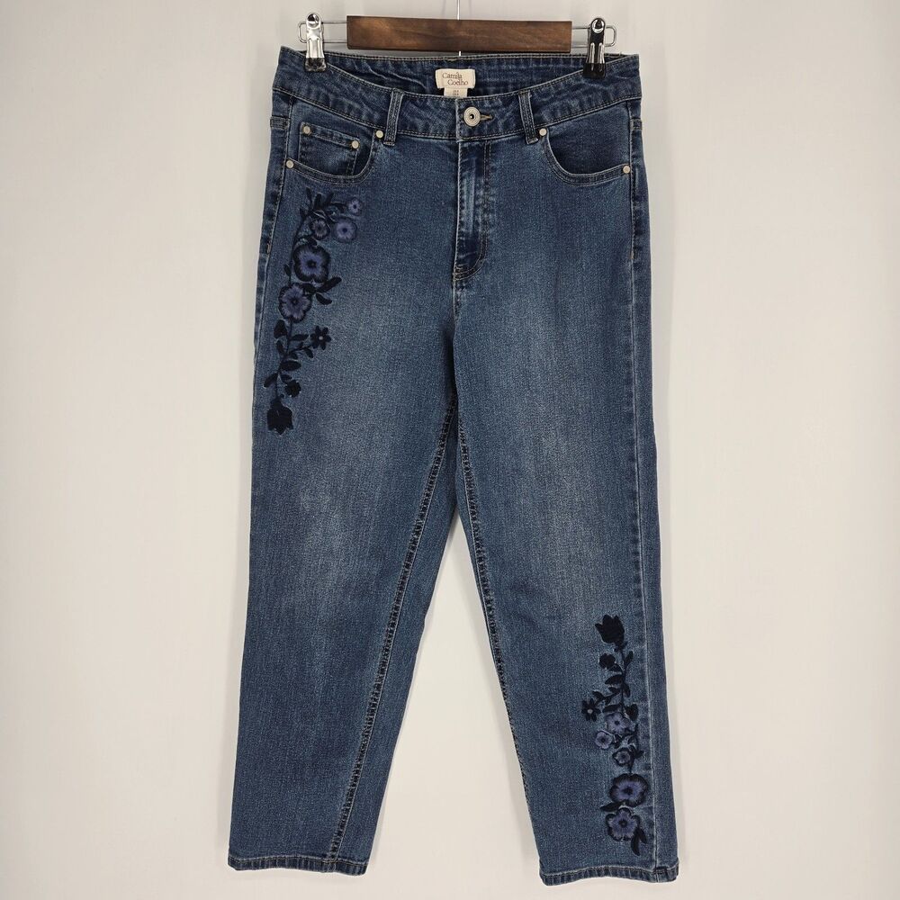 Camila Coelho Embroidered Straight Leg Jean 8